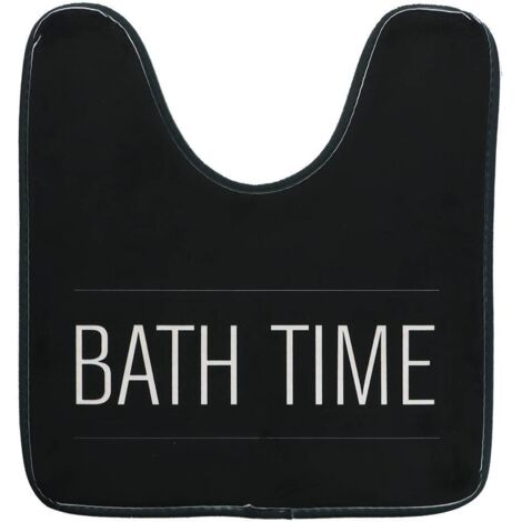 Bedruckte mikrofaser-wc-konturmatte 45x50cm - neo retro schwarz - Tendance