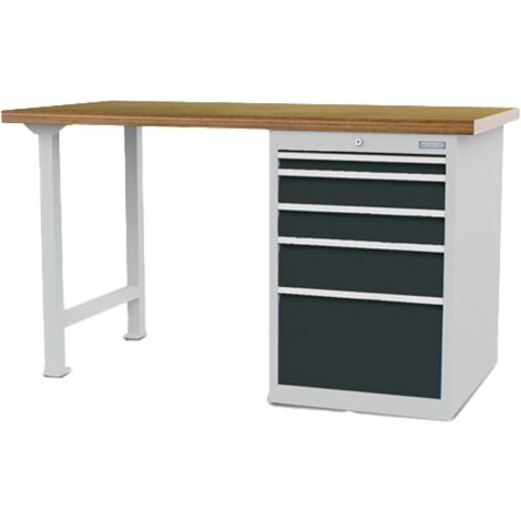 Bedrunka+Hirth Reihenwerkbank Breite 1.500 mm R 18-24 5x Schublade BxTxH 1.500x750x859 mm - 03.15.580.5VZ
