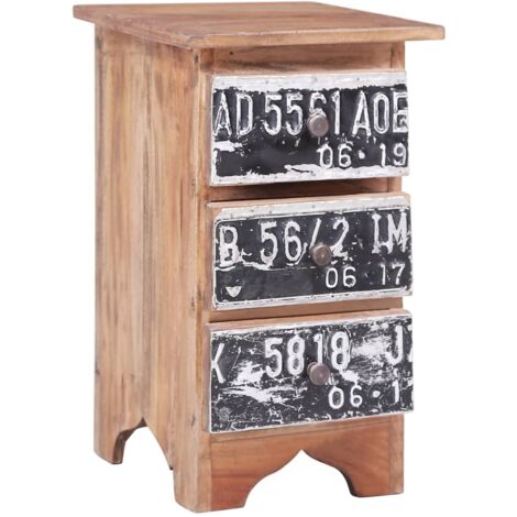 Bedside Cabinet 30x30x51 cm Solid Mahogany Wood vidaXL