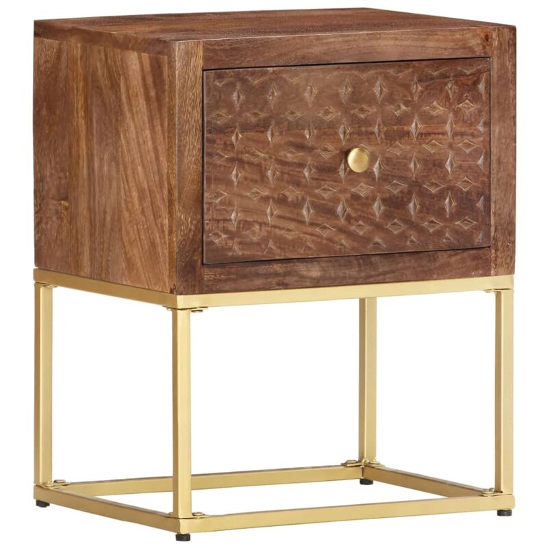 Bedside Cabinet 40x30x50 cm Solid Mango Wood Vidaxl