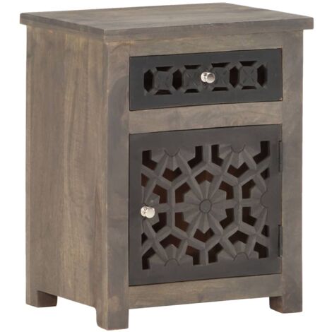 Bedside Cabinet 40x30x50 cm Solid Mango Wood vidaXL
