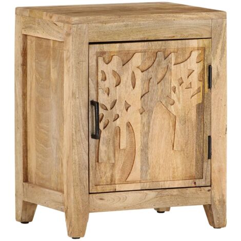 Bedside Cabinet 40x30x50 cm Solid Mango Wood vidaXL