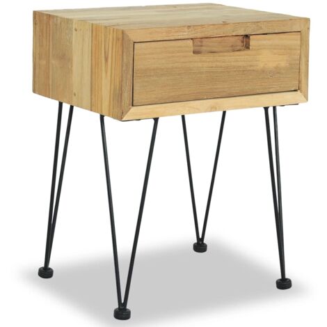 Bedside Cabinet 40x30x50 cm Solid Teak vidaXL