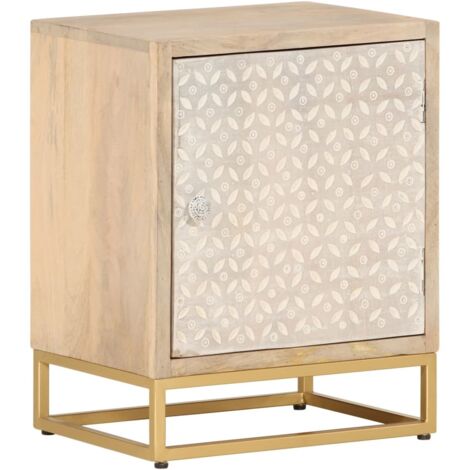 Bedside Cabinet 40x30x50 cm Solid Wood Mango and Iron vidaXL