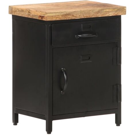 Bedside Cabinet 40x30x52 cm Rough Mango Wood vidaXL