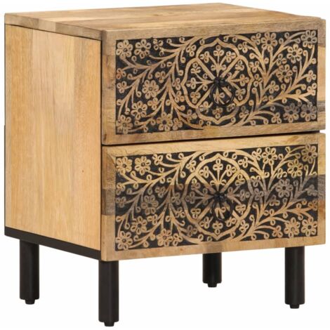 Bedside Cabinet 40x33x46 cm Solid Wood Mango vidaXL
