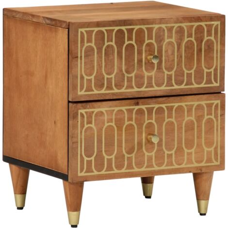 Bedside Cabinet 40x33x46 cm Solid Wood Mango vidaXL