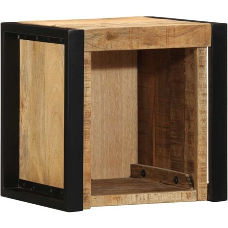 Bedside Cabinet 40x35x40 cm Solid Rough Wood Mango vidaXL