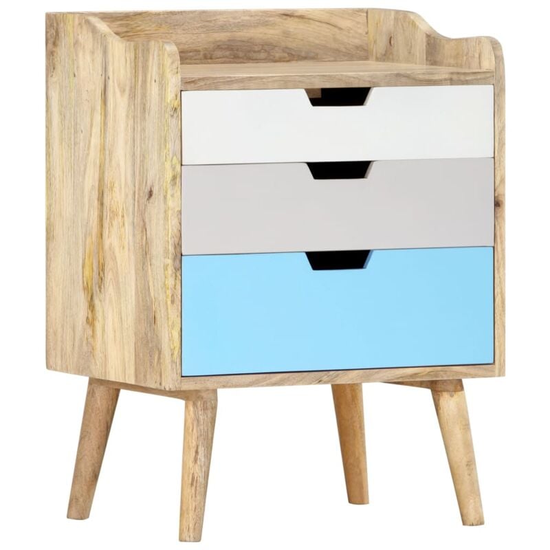 Bedside Cabinet 47x35x63 cm Solid Mango Wood Vidaxl