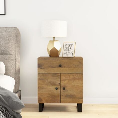 Bedside Cabinet 50x33x60 cm Solid Wood Mango&Engineered Wood vidaXL