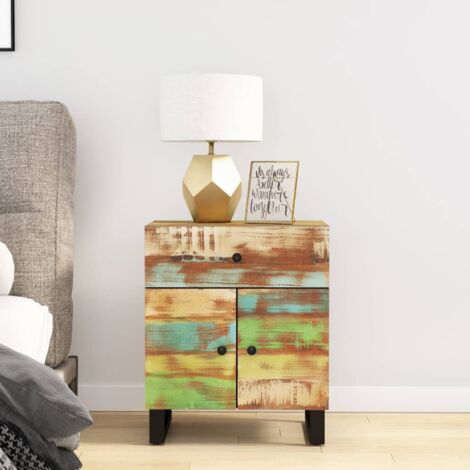 Bedside Cabinet 50x33x60cm Solid Wood Reclaimed&Engineered Wood vidaXL