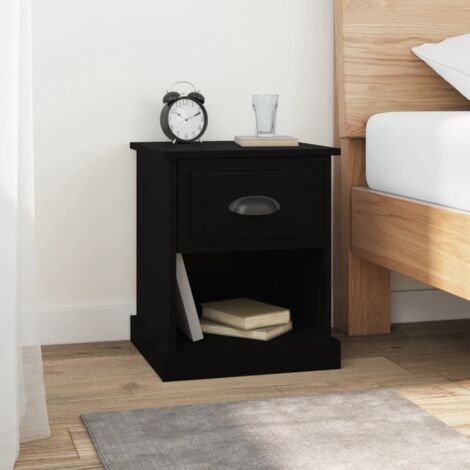 Bedside Cabinet Black 39x39x47.5 cm Engineered Wood vidaXL