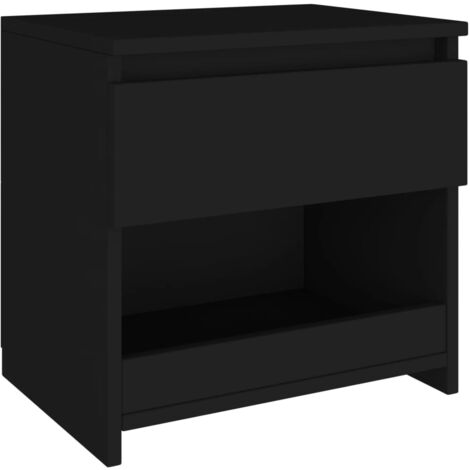 Bedside Cabinet Black 40x30x39 cm Engineered Wood vidaXL