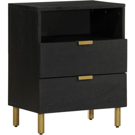 Bedside Cabinet Black 50x33x62 cm Engineered Wood vidaXL