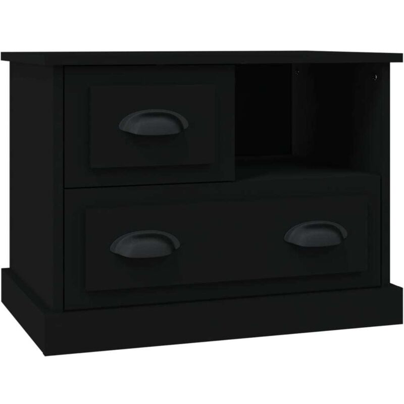 Bedside Cabinet Black 60x39x45 cm vidaXL - Black
