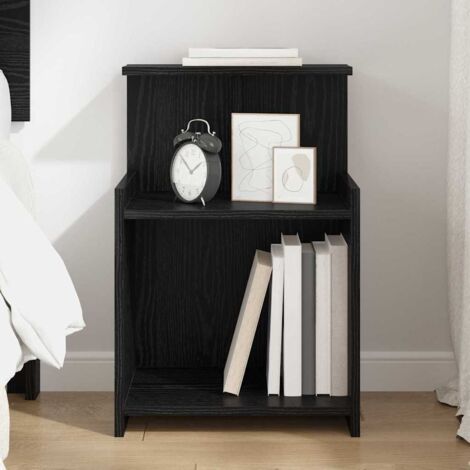Bedside Cabinet Black oak 40 x 35 x 60 cm Engineered wood vidaXL