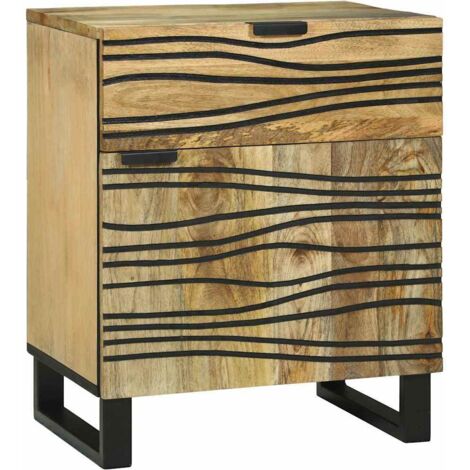Bedside Cabinet Brown 50 x 33 x 60 cm Solid mango wood vidaXL