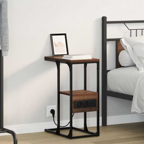 Bedside Cabinet Brown oak 41.5 x 26 x 60.5 cm Engineered wood vidaXL
