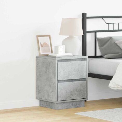 Bedside Cabinet Concrete grey 39 x 34.5 x 50 cm Engineered wood vidaXL