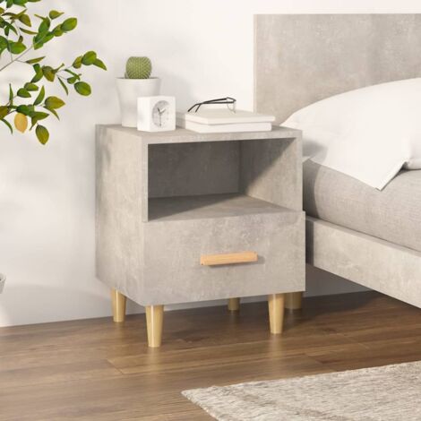 Bedside Cabinet Concrete Grey 40x35x47 cm vidaXL