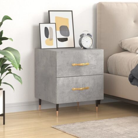 Bedside Cabinet Concrete Grey 40x35x47.5 cm Engineered Wood vidaXL