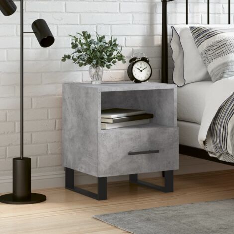 Bedside Cabinet Concrete Grey 40x35x47.5 cm Engineered Wood vidaXL