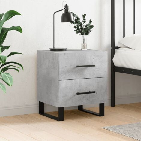 Bedside Cabinet Concrete Grey 40x35x47.5 cm Engineered Wood vidaXL