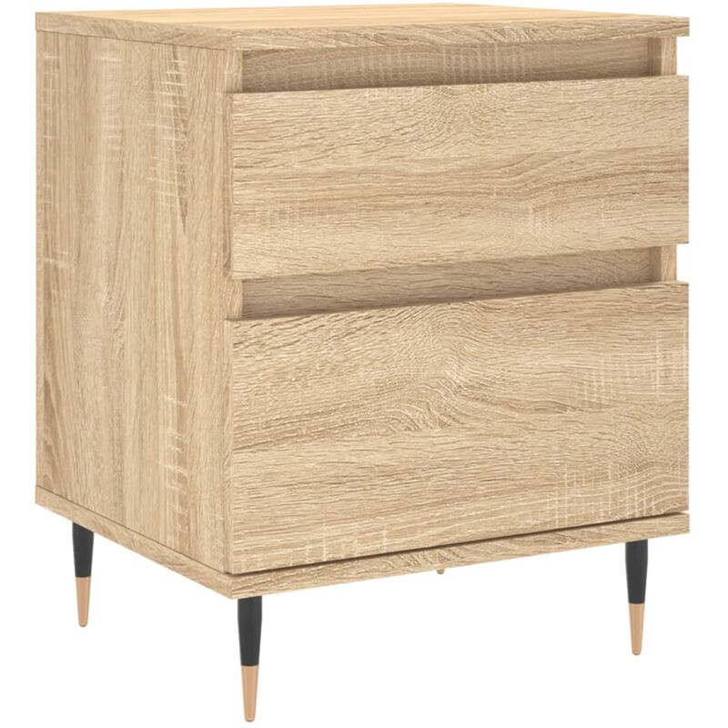 Bedside Cabinet Sonoma Oak 40x35x50 Cm Engineered Wood Vidaxl