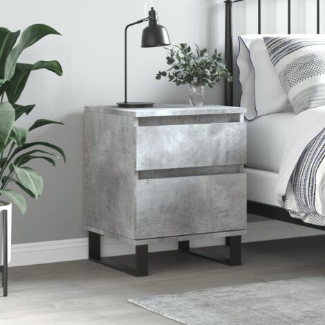 Bedside Cabinet Concrete Grey 40x35x50 cm Engineered Wood vidaXL