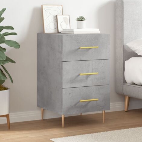 Bedside Cabinet Concrete Grey 40x40x66 cm Engineered Wood vidaXL