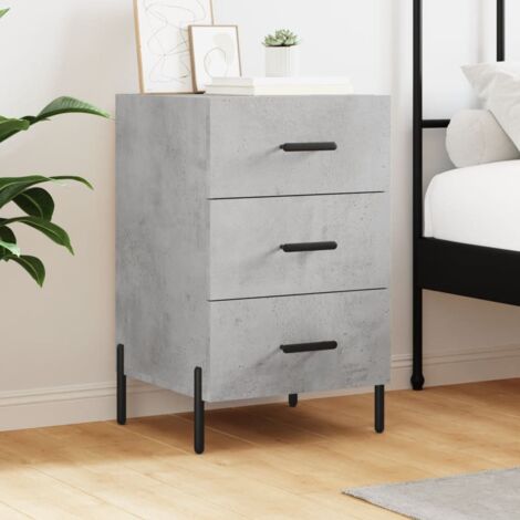Bedside Cabinet Concrete Grey 40x40x66 cm Engineered Wood vidaXL