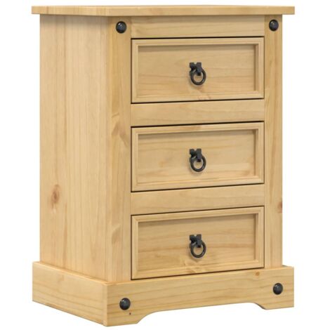 Bedside Cabinet Corona 45x35x64 cm Solid Wood Pine vidaXL