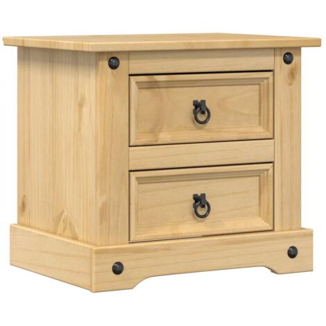 Bedside Cabinet Corona 53x39x47 cm Solid Wood Pine vidaXL
