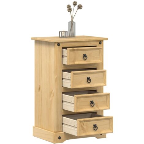 Bedside Cabinet Corona 53x39x84 cm Solid Wood Pine vidaXL