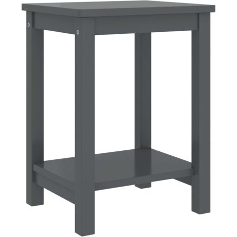 Bedside Cabinet Dark Grey 35x30x47 cm Solid Pinewood vidaXL