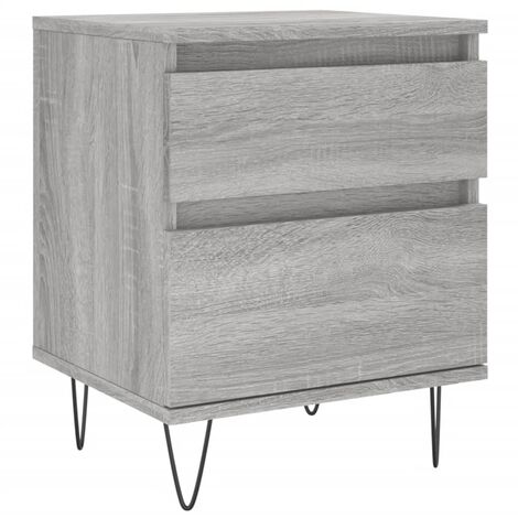 Bedside Cabinet Grey Sonoma 40x35x50 cm Engineered Wood vidaXL