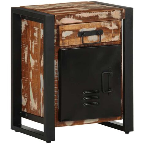 Bedside Cabinet Multicolour 40x30x50 cm Solid Wood Reclaimed vidaXL