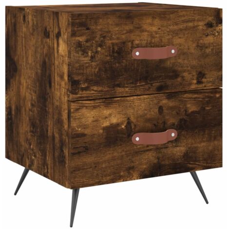 Bedside Cabinet Smoked Oak 40x35x47.5 cm Engineered Wood vidaXL