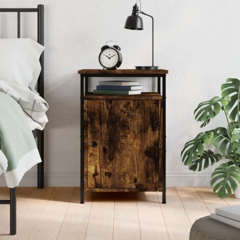 Bedside Cabinet Smoked Oak 40x42x60 cm Engineered Wood vidaXL