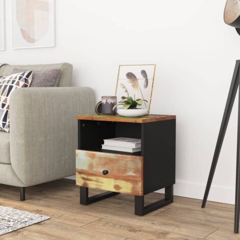 Bedside Cabinet Solid Wood Reclaimed&Engineered Wood vidaXL
