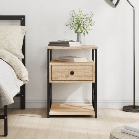 Bedside Cabinet Sonoma Oak 40x42x55 cm Engineered Wood vidaXL