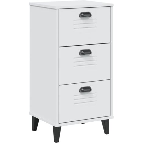Bedside Cabinet VIKEN White Engineered Wood vidaXL