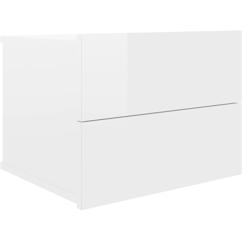 Vidaxl - Bedside Cabinet High Gloss White 40x30x30 cm Engineered Wood