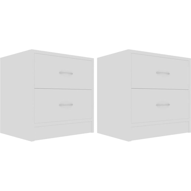 Bedside Cabinets 2 pcs White 40x30x40 cm Engineered Wood Vidaxl