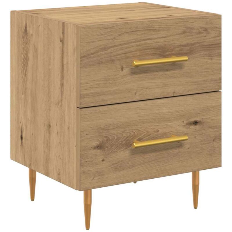 Bedside Cabinet Artisan Oak 40 X 35 X 47.5 Cm Engineered Wood Vidaxl