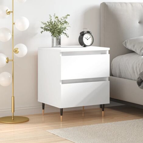Bedside Cabinet White 40x35x50 cm Engineered Wood vidaXL