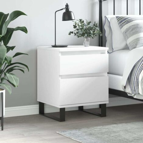 Bedside Cabinet White 40x35x50 cm Engineered Wood vidaXL