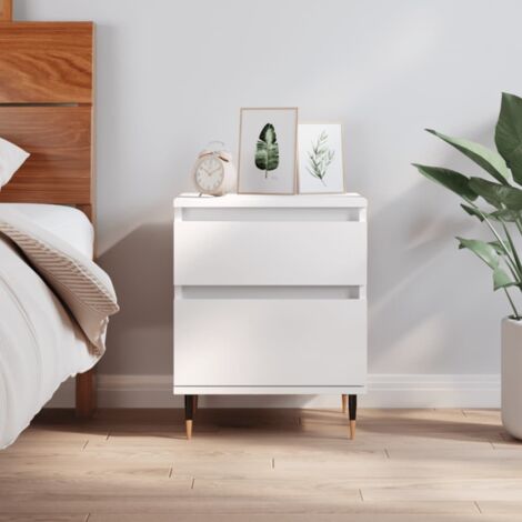 Bedside Cabinet White 40x35x50 cm Engineered Wood vidaXL
