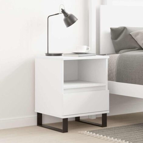 Bedside Cabinet White 40x35x50 cm Engineered Wood vidaXL