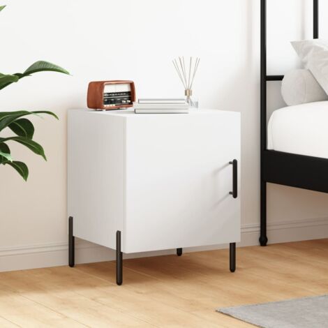 Bedside Cabinet White 40x40x50 cm Engineered Wood vidaXL